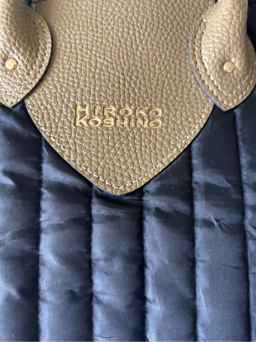 Black and Tan Quilted Crossbody Bag